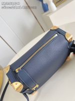 Louis Vuitton-Style Capucines Mini Bag – Navy Blue Grained Leather with Gold-Tone Hardware & Signature Lock Design (M25160) - 图片 8
