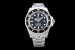 Rolex Sea-Dweller Replica Watch – Black Dial, 12800ft Depth Rating, Stainless Steel Case with Gas Escape Valve