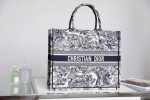Dior Book Tote Bag – Toile de Jouy Print, Structured Canvas, Iconic Dior Design, Designer Tote with Top Handles