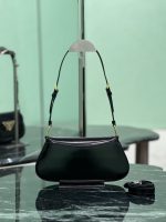 Prada-Style Leather & Nylon Tote Handbag – Minimalist Top Handle Bag with Triangular Logo – Designer-Inspired Shoulder Bag for Women - 图片 8