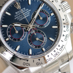 Rolex Daytona Replica Watch – Blue Dial with Red Accents, Stainless Steel Oyster Bracelet - 图片 4