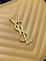 Saint Laurent-Style Tote Bag – Burgundy Quilted Leather with Metallic YSL Logo & Dual Handles – Designer-Inspired Work & Travel Bag for Women - 图片 9