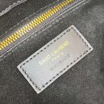 Saint Laurent-Style Tote Bag – Burgundy Quilted Leather with Metallic YSL Logo & Dual Handles – Designer-Inspired Work & Travel Bag for Women - 图片 9