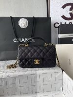 Chanel-Style Classic Flap Bag – Quilted Leather with Gold-Tone Chain & CC Log (4 Colors Available) - 图片 15