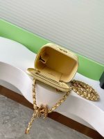 Chanel-Style Mini Box Bag – Quilted Caviar Leather with Gold-Tone Chain & CC Logo (6 Colors Available) - 图片 6