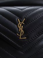 Saint Laurent-Style Tote Bag – Burgundy Quilted Leather with Metallic YSL Logo & Dual Handles – Designer-Inspired Work & Travel Bag for Women - 图片 9