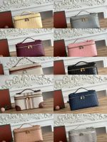 Loro Piana-Style Mini Box Bag – Premium Pebbled Leather, Iconic Lock Clasp, Designer Handbag with Detachable Strap in Multiple Colors - 图片 3
