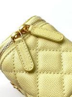 Chanel-Style Mini Box Bag – Quilted Caviar Leather with Gold-Tone Chain & CC Logo (6 Colors Available) - 图片 13
