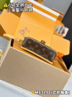 Louis Vuitton-Style Pochette Mini Bag – Monogram Canvas with Yellow Leather Trim & A-Grade Full-Metal Hardware - 图片 9