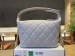 Chanel-Style Mini Vanity Bag – Pale Blue Caviar Leather with Gold-Tone CC Logo & Dual Chain Strap - 图片 8