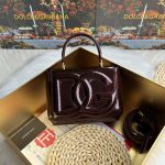 Dolce & Gabbana-Style Mini DG Logo Bag – High-Gloss Patent Leather with 3D Embossed Logo
