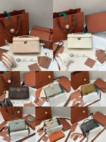 Loro Piana-Style Mini Box Bag – Premium Pebbled Leather, Iconic Lock Clasp, Designer Handbag with Detachable Strap in Multiple Colors - 图片 13