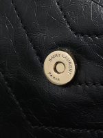 Saint Laurent-Style Tote Bag – Burgundy Quilted Leather with Metallic YSL Logo & Dual Handles – Designer-Inspired Work & Travel Bag for Women - 图片 5