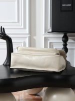 Saint Laurent-Style Tote Bag – Burgundy Quilted Leather with Metallic YSL Logo & Dual Handles – Designer-Inspired Work & Travel Bag for Women - 图片 7