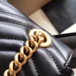 Gucci-Style Marmont Mini Bag – Black Quilted Leather with Gold-Tone GG Logo & Chain Strap - 图片 6