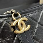 Chanel-Style Tote Bag – Black Leather with Raffia Trim & Embroidered “CHANEL PARIS” Logo - 图片 4