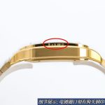 Cartier Santos-Dumont – Men's 18K Yellow Gold Automatic Watch Set with White Dial, Roman Numerals, and Integrated Bracelet - 图片 4