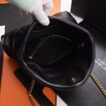 Saint Laurent-Style Tote Bag – Burgundy Quilted Leather with Metallic YSL Logo & Dual Handles – Designer-Inspired Work & Travel Bag for Women - 图片 7