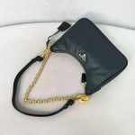 Prada-Style Leather & Nylon Tote Handbag – Minimalist Top Handle Bag with Triangular Logo – Designer-Inspired Shoulder Bag for Women - 图片 10