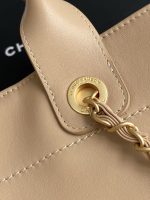 Chanel-Style Tote Bag –  Leather with Raffia Trim & Embroidered “CHANEL PARIS” Logo - 图片 8