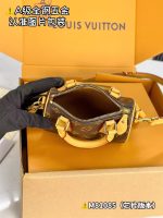 Louis Vuitton-Style Speedy Mini Bag – Monogram Canvas with Yellow Leather Trim & A-Grade Full-Metal Hardware (Chip Version M81085) - 图片 6