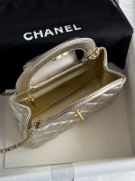 Chanel-Style Mini Flap Bag Collection – Quilted Leather with Gold-Tone Chain & Top Handle in Multiple Colors - 图片 13