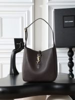 Saint Laurent-Style Tote Bag – Burgundy Quilted Leather with Metallic YSL Logo & Dual Handles – Designer-Inspired Work & Travel Bag for Women