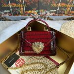 Dolce & Gabbana-Style Mini Heart Clasp Bag – Embellished Heart Lock with Chain Strap - 图片 10