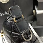 Chanel-Style Tote Bag – Black Leather with Raffia Trim & Embroidered “CHANEL PARIS” Logo - 图片 6