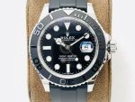 Rolex Yacht-Master Replica Watch – Black Dial, Ceramic Bezel, Rubber Strap, 100m Water Resistance - 图片 4