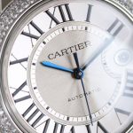 Cartier Ballon Bleu – Women's White Gold Watch with Diamond Bezel, Silver Dial, and Black Alligator Strap - 图片 6
