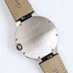 Cartier Ballon Bleu – Women's White Gold Watch with Diamond Bezel, Silver Dial, and Black Alligator Strap - 图片 7