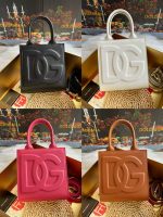 Dolce & Gabbana-Style Mini Square Tote Bag – Embossed DG Logo with Top Handle - 图片 11