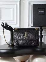 Saint Laurent-Style Tote Bag – Burgundy Quilted Leather with Metallic YSL Logo & Dual Handles – Designer-Inspired Work & Travel Bag for Women