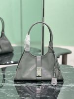 Prada-Style Leather & Nylon Tote Handbag – Minimalist Top Handle Bag with Triangular Logo – Designer-Inspired Shoulder Bag for Women - 图片 9