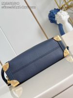 Louis Vuitton-Style Capucines Mini Bag – Navy Blue Grained Leather with Gold-Tone Hardware & Signature Lock Design (M25160) - 图片 9