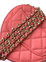 Chanel-Style Mini Heart Bag – Quilted Leather with Gold-Tone Chain & CC Logo (8 Colors Available) - 图片 15