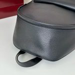 Gucci-Style Ophidia Mini Backpack – Black Leather with Red & Green Web Stripe, Gold-Tone Double G Buckle & Front Pocket - 图片 8