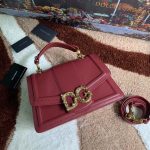 Dolce & Gabbana-Style Mini Flap Bag – Saffiano Leather with Gold-Tone Logo Plate (6 Colors Available) - 图片 6