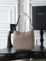 Saint Laurent-Style Tote Bag – Burgundy Quilted Leather with Metallic YSL Logo & Dual Handles – Designer-Inspired Work & Travel Bag for Women