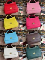 Dolce & Gabbana-Style Mini Flap Bag – Saffiano Leather with Gold-Tone Logo Plate (8 Colors Available) - 图片 12