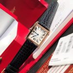 Cartier Tank Solo – Women's 18K Rose Gold Watch with White Dial, Roman Numerals, and Black Alligator Strap - 图片 7