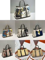 Hermès Garden Party Tote Bag – Artistic Print & Solid Colors, Canvas & Leather, Large Capacity, Iconic Designer Tote - 图片 6