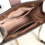 Gucci-Style Padlock Mini Bag – Beige GG Monogram Canvas with Brown Leather Trim & Gold-Tone Lock Clasp - 图片 4