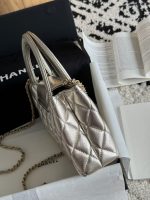 Chanel-Style Mini Flap Bag Collection – Quilted Leather with Gold-Tone Chain & Top Handle in Multiple Colors - 图片 5
