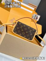 Louis Vuitton-Style Pochette Mini Bag – Monogram Canvas with Yellow Leather Trim & A-Grade Full-Metal Hardware - 图片 7