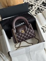 Chanel-Style Mini Flap Bag Collection – Quilted Leather with Gold-Tone Chain & Top Handle in Multiple Colors - 图片 3