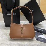 Saint Laurent-Style Tote Bag – Burgundy Quilted Leather with Metallic YSL Logo & Dual Handles – Designer-Inspired Work & Travel Bag for Women - 图片 18