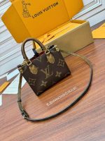 Louis Vuitton-Style Capucines Mini Bag – Beige Monogram Canvas with Brown Leather Trim & Gold-Tone Hardware - 图片 5