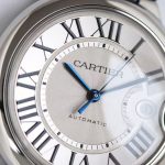 Cartier Ballon Bleu – Women's Stainless Steel Automatic Watch with Silver Dial, Roman Numerals, and Black Alligator Strap - 图片 6